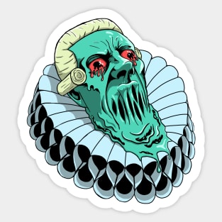 Melting Rad Face In A Frill Heavy Metal Sticker